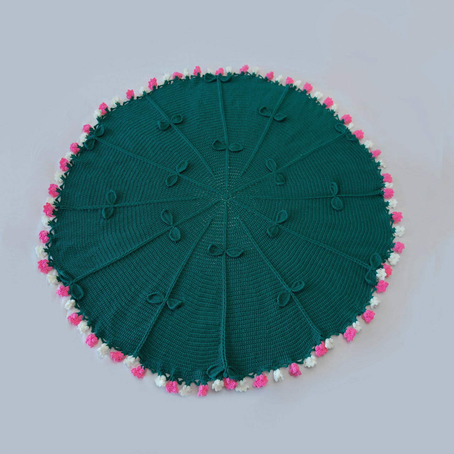 Hand Knitted Bloom Blanket Customizable Handmade Crochet Flower Bouquet Blanket