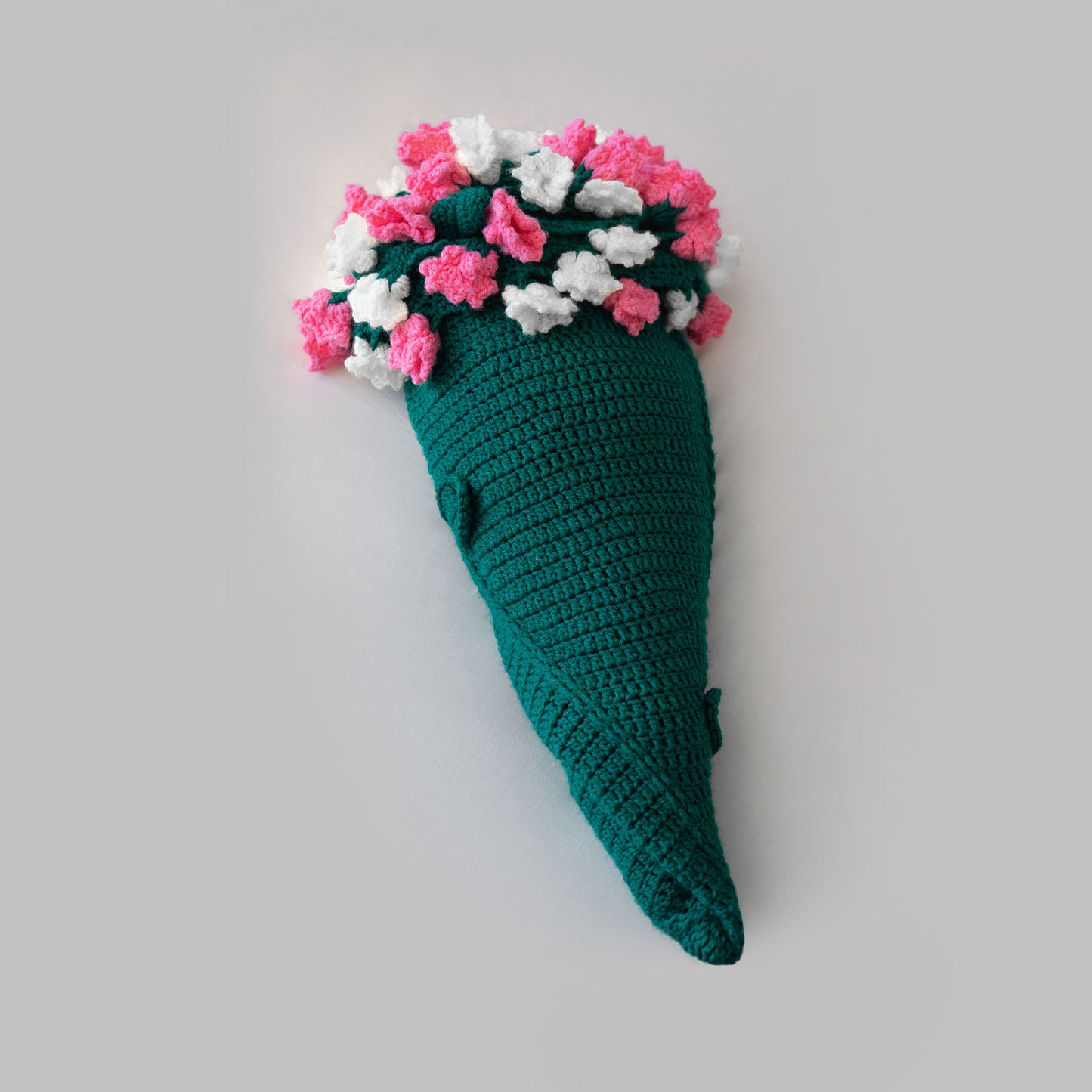 Hand Knitted Bloom Blanket Customizable Handmade Crochet Flower Bouquet Blanket
