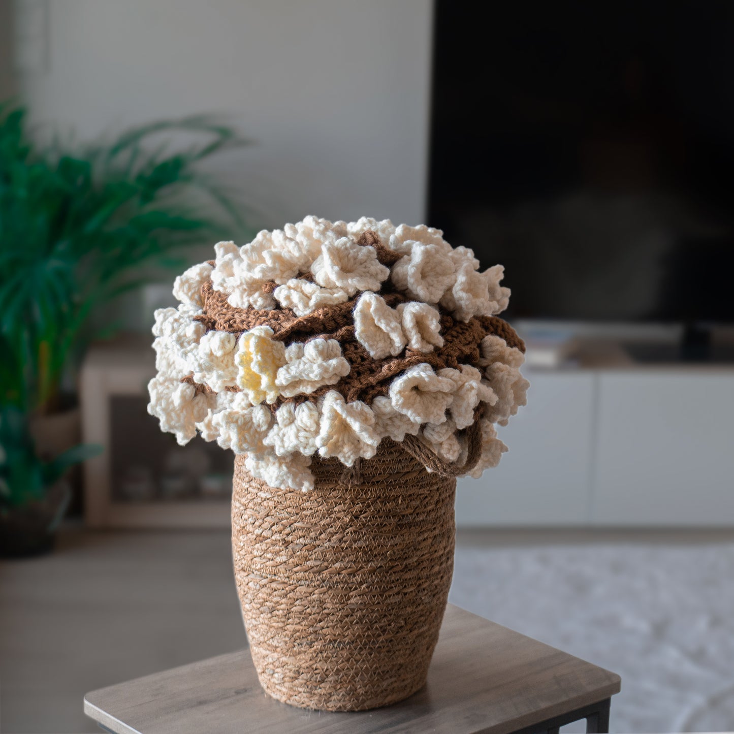 Hand Knitted Bloom Blanket Customizable Handmade Crochet Flower Bouquet Blanket