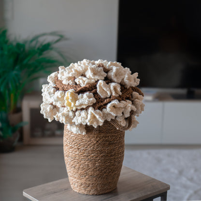 Hand Knitted Bloom Blanket Customizable Handmade Crochet Flower Bouquet Blanket